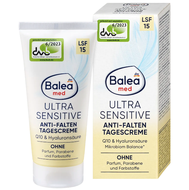 Balea med Ultra Sensitive Q10 Face Cream SPF 15