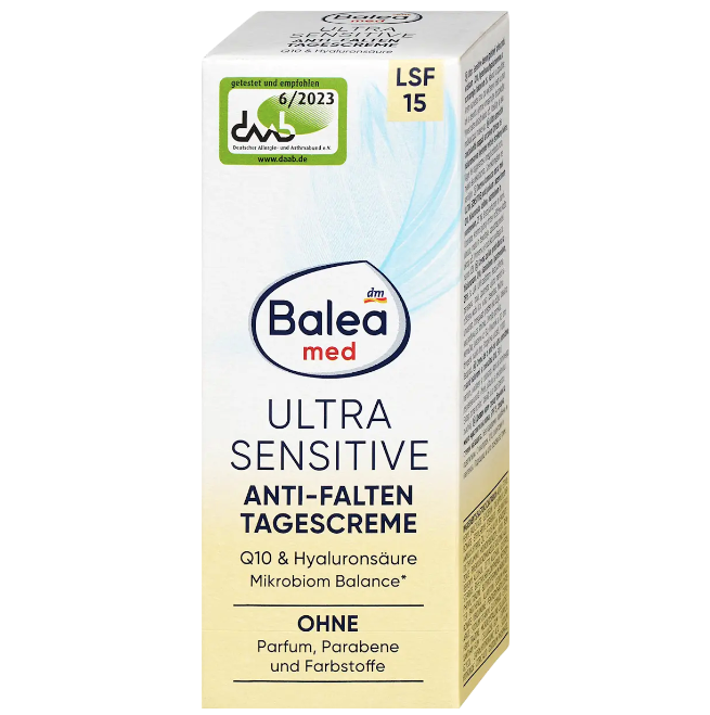 Balea med Ultra Sensitive Q10 Face Cream SPF 15