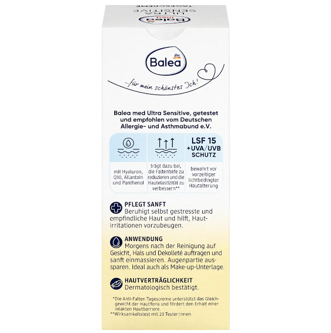 Balea med Ultra Sensitive Q10 Face Cream SPF 15