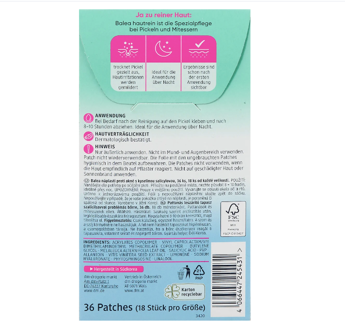 Anti-acne patches
