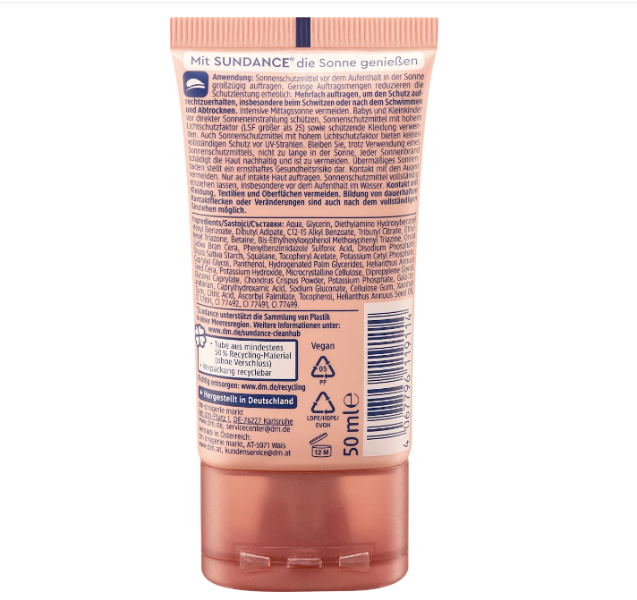 SUNDANCE Tinted sunscreen fluid, SPF 50, 50 ml
