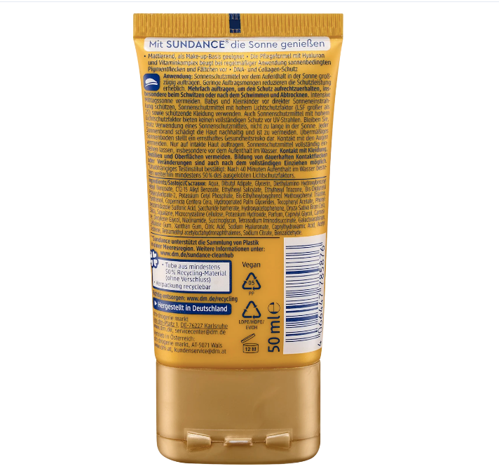 SUNDANCE Sunscreen fluid anti-aging SPF 50, 50 ml