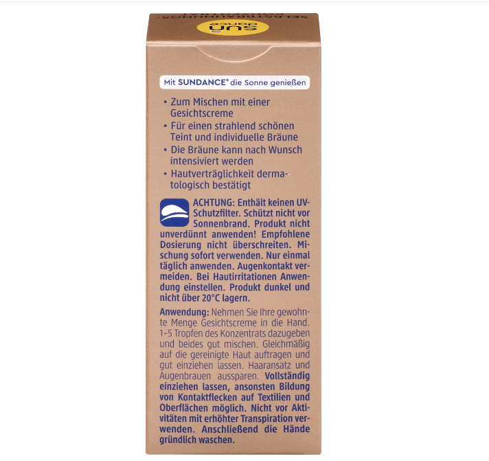 SUNDANCE Self-tanning concentrate for complexion, 30 ml