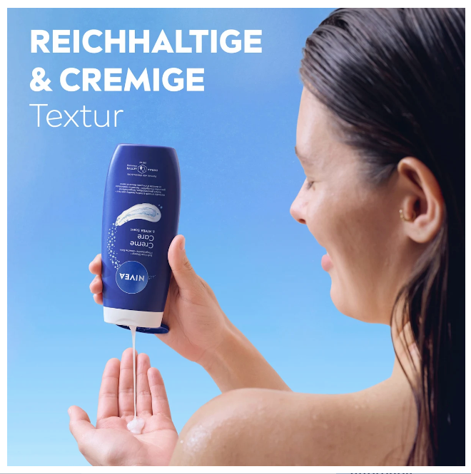 NIVEA Care Shower Cream Care & Nivea Scent, 250 ml