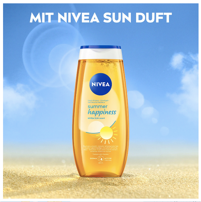 NIVEA Summer Happiness shower gel, 250 ml
