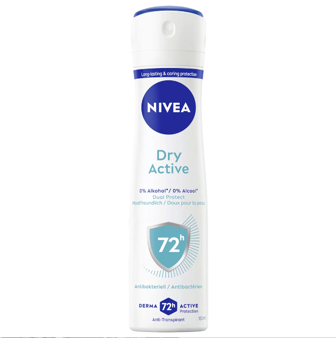 NIVEA Antiperspirant deodorant spray Dry Active, 150 ml