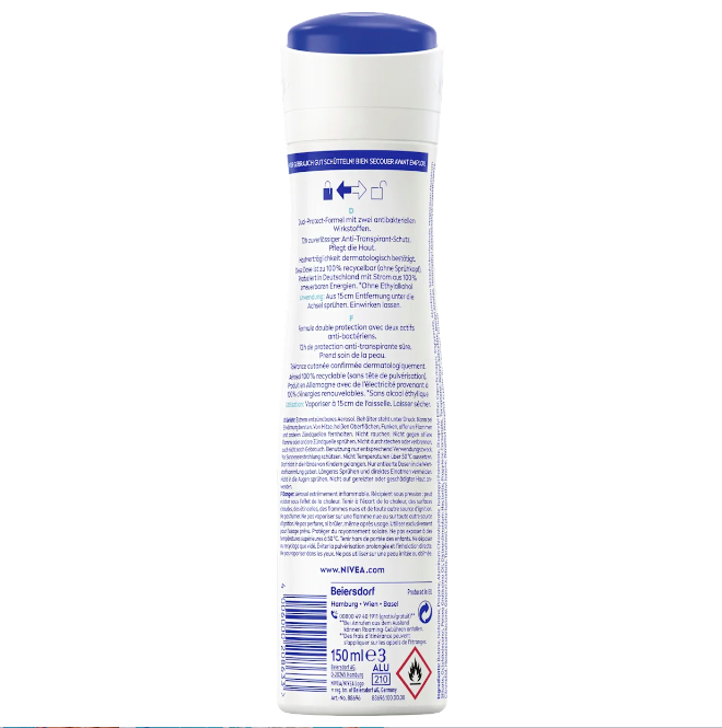 NIVEA Antiperspirant deodorant spray Dry Active, 150 ml