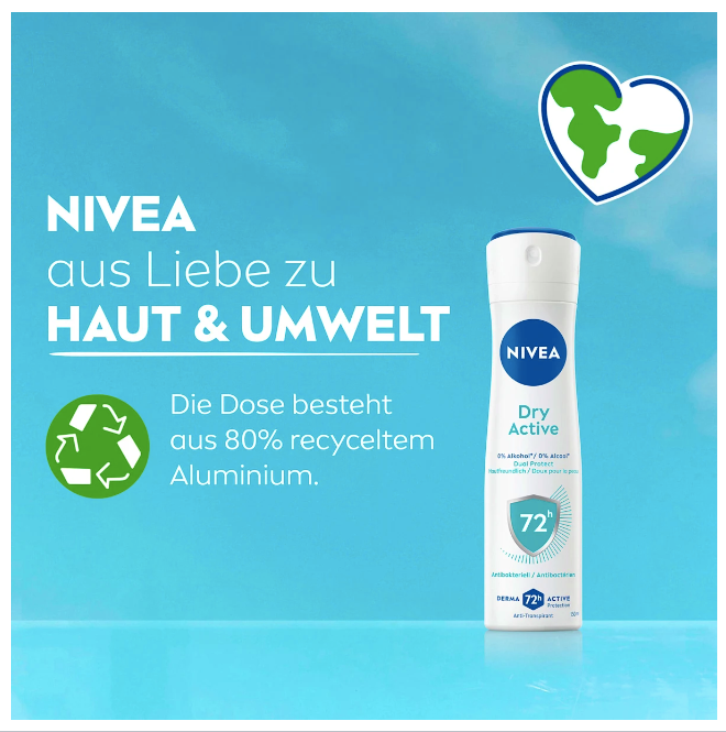 NIVEA Antiperspirant deodorant spray Dry Active, 150 ml