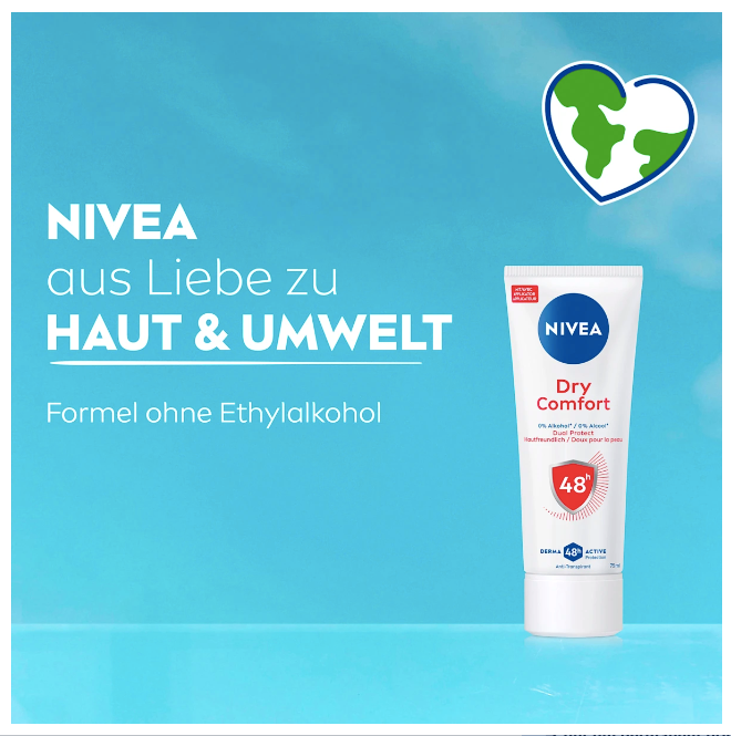 NIVEA Antiperspirant deodorant cream Dry Comfort, 75 ml