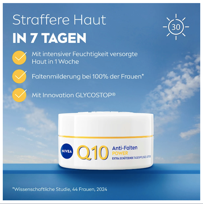 NIVEA Q10 Anti-Wrinkle Face Cream SPF 30, 50 ml