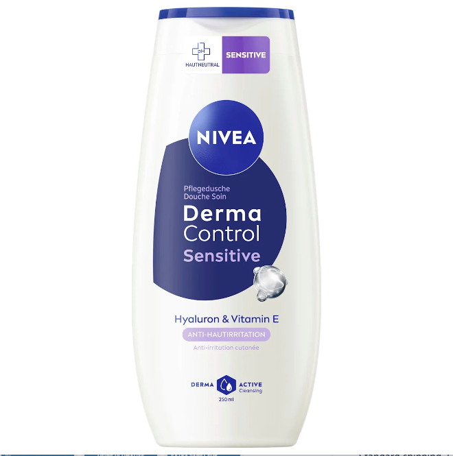 NIVEA Derma Control Sensitive Shower Gel, 250 ml