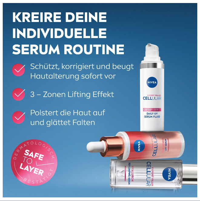 NIVEA Serum Hyaluron Cellular Expert Filler, 30 ml