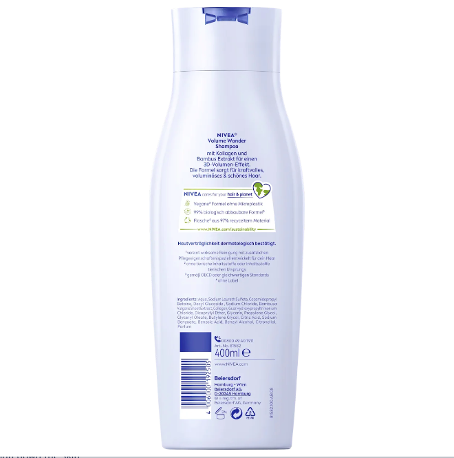 NIVEA Shampoo Volume Wonder, 400 ml