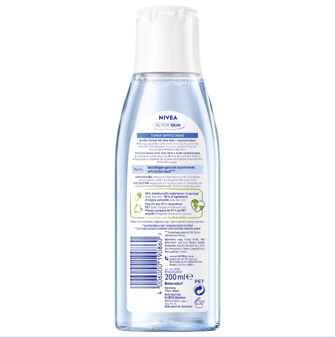 NIVEA Refreshing facial toner, 200 ml
