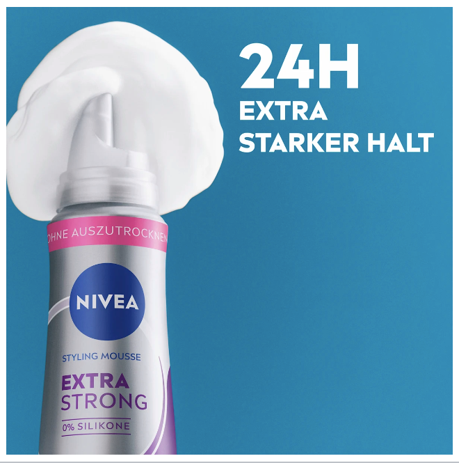 NIVEA Extra Strong Hair Mousse, 150 ml
