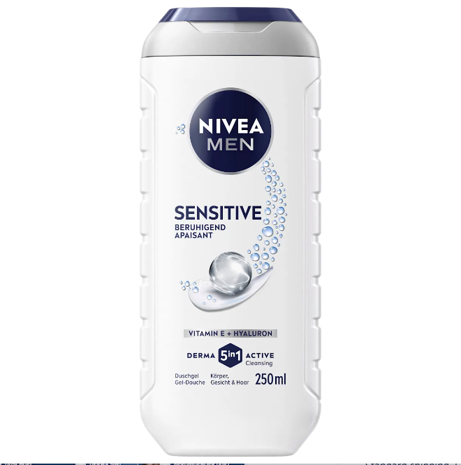 NIVEA MEN Sensitive 5-in-1 Shower Gel, 250 ml
