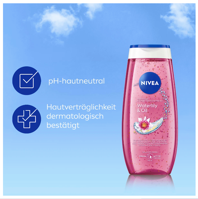 Nivea Shower gel Waterlily & Oil, 250 ml